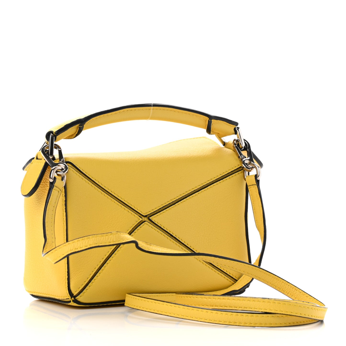 Calfskin Mini Puzzle Bag Yellow