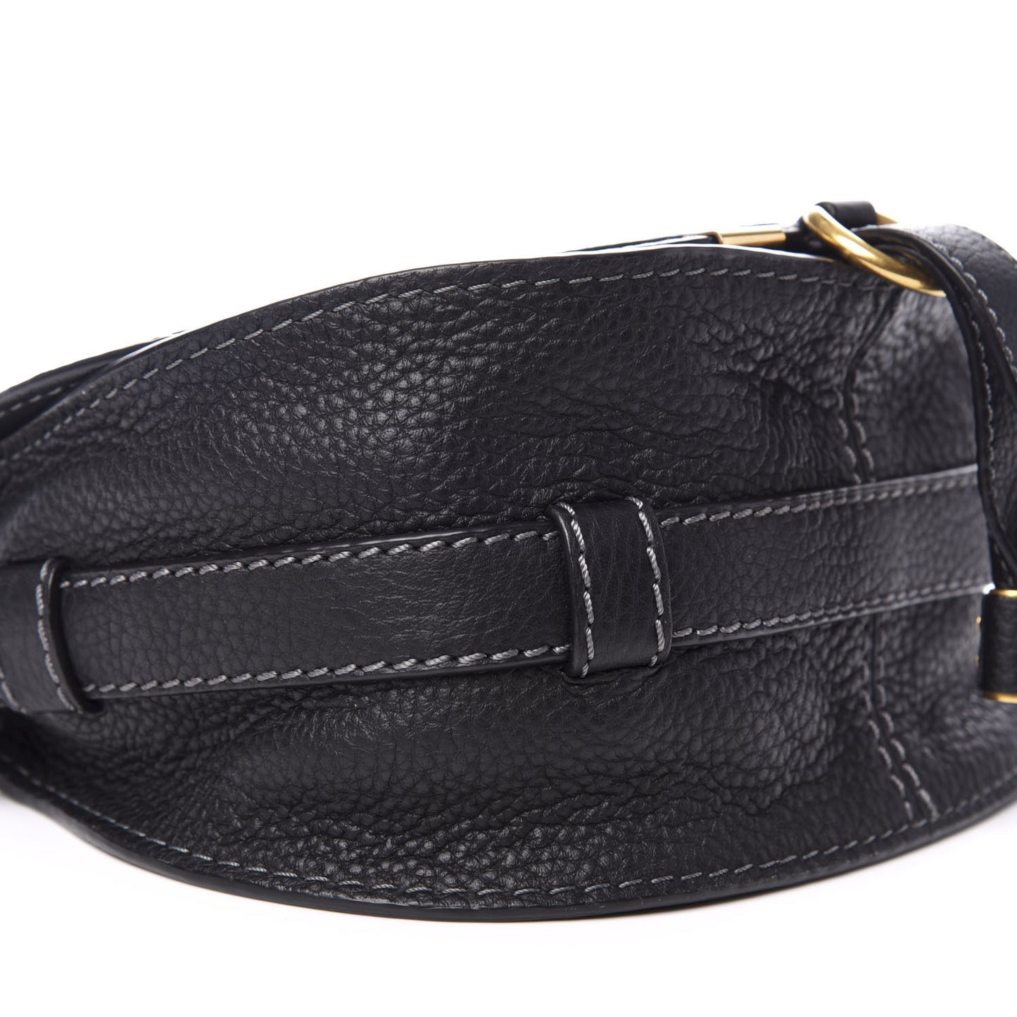 Calfskin Mini Marcie Round Crossbody Bag Black