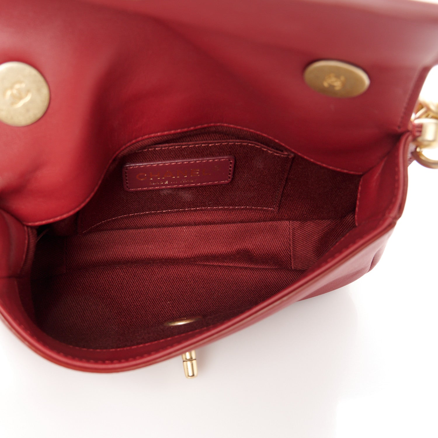 Chanel Calfskin Stitched Flap Red 5 of 11