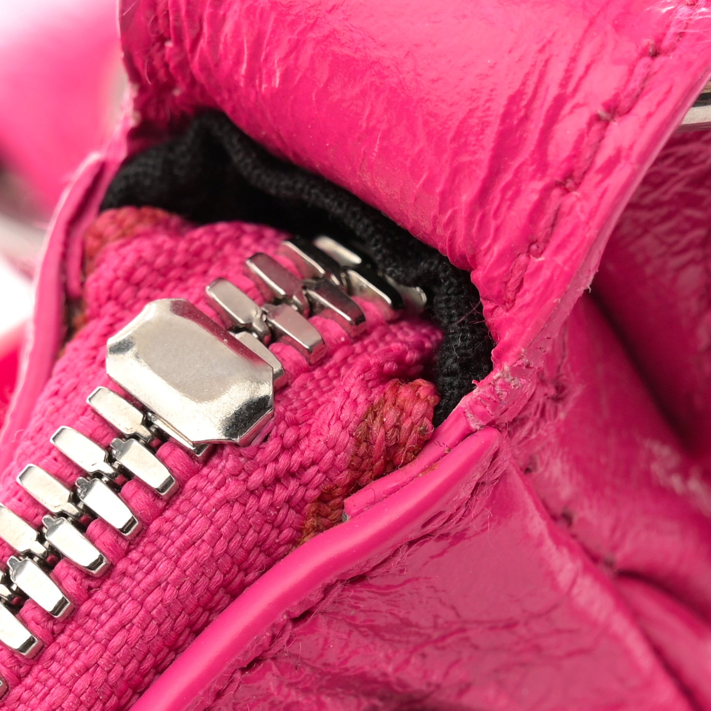 Agneau Arena Le Cagole Shoulder Bag XS Hot Pink
