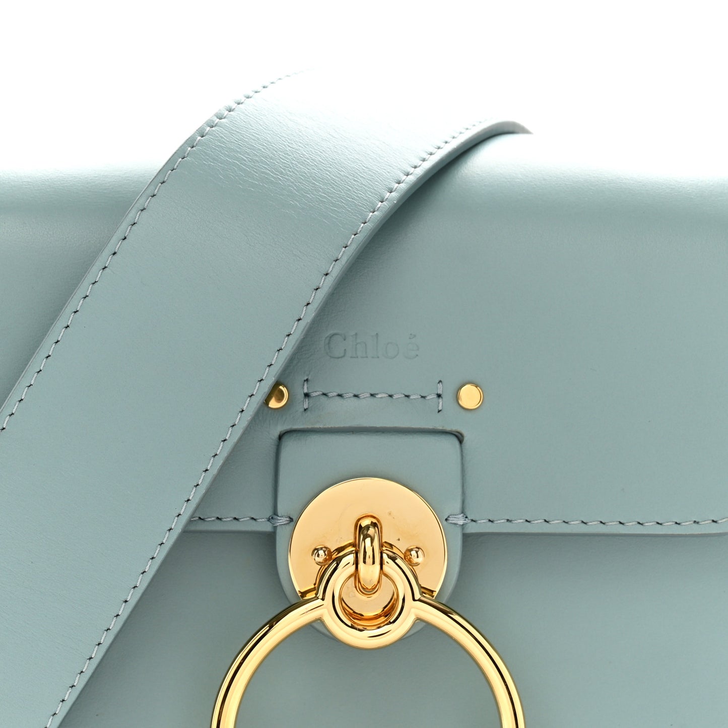 Calfskin Small Tess Bag Faded Blue