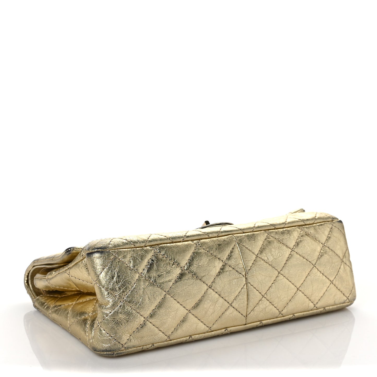 Metallic Aged Calfskin Quilted 2.55 Reissue 226 Flap Gold