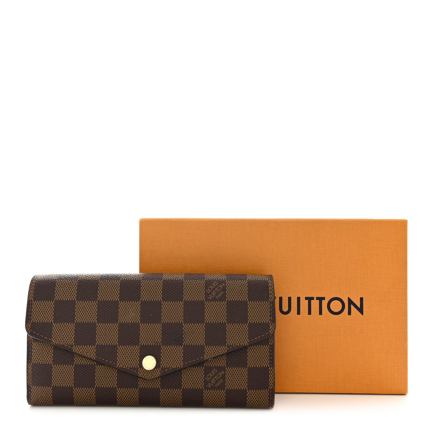 Damier Ebene Sarah Wallet NM Rose Ballerine