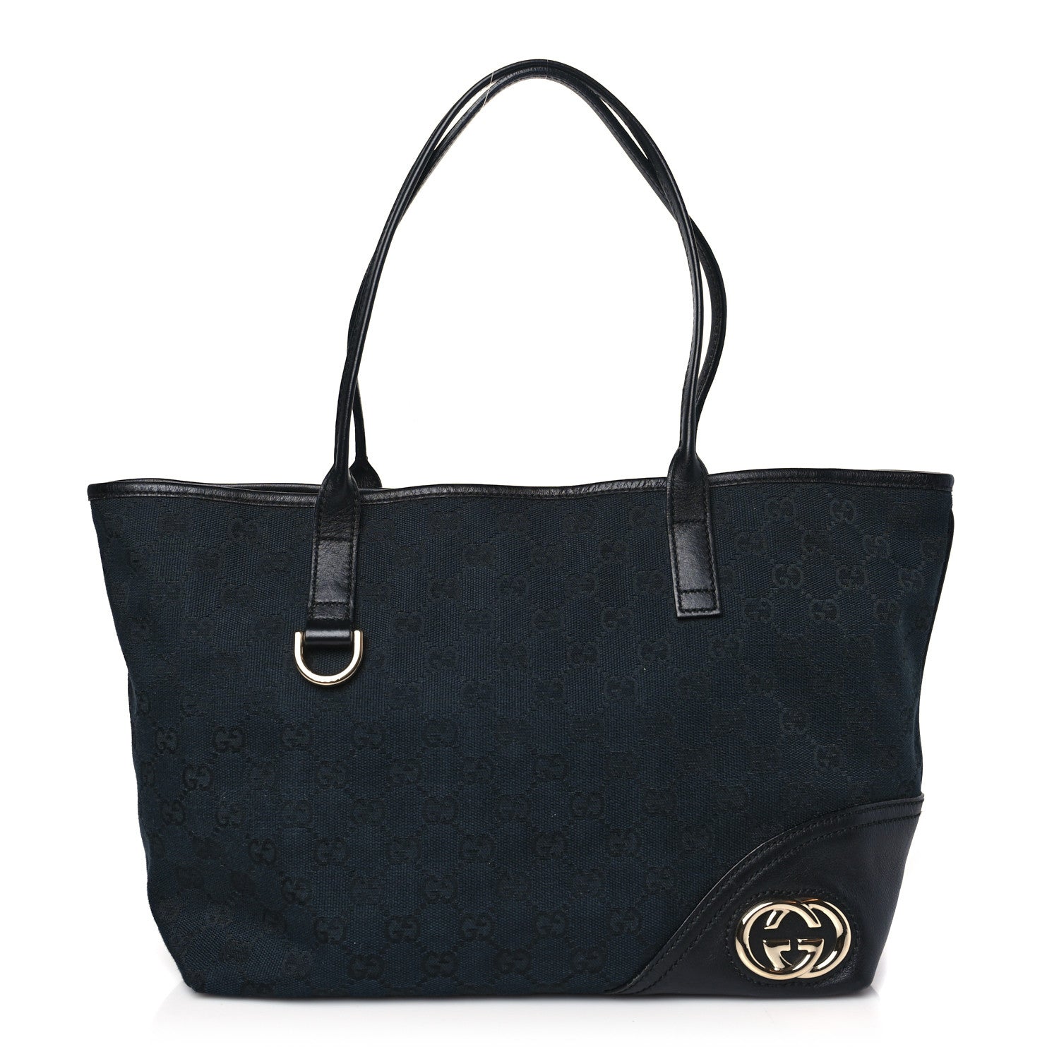 Gucci Monogram Medium New Britt Tote Black 1 of 14