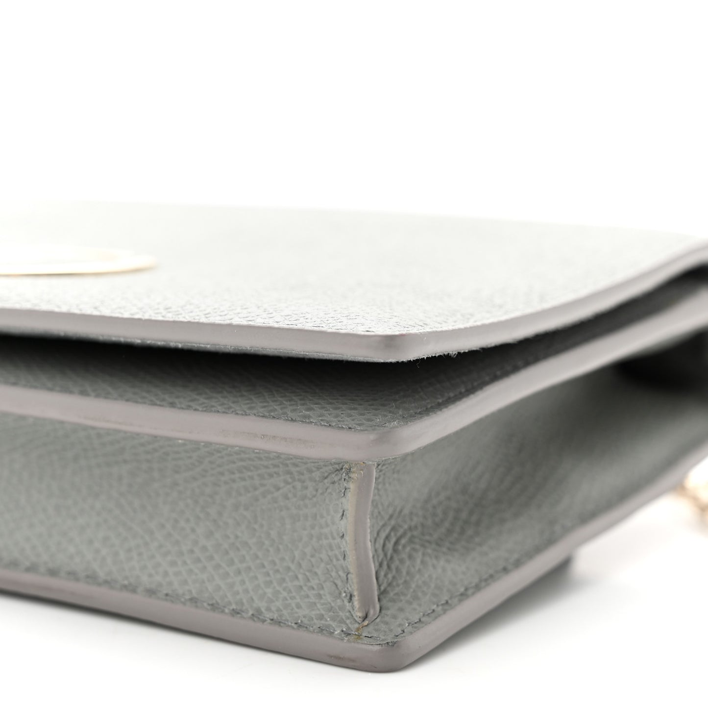 Grained Calfskin 30 Montaigne 2 in 1 Pouch Grey