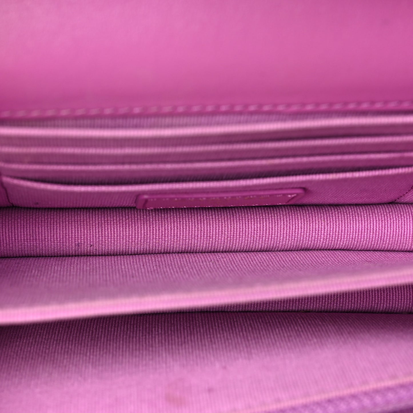 Tweed Enamel Quilted Pending CC Mini Wallet On Chain WOC Pink Purple