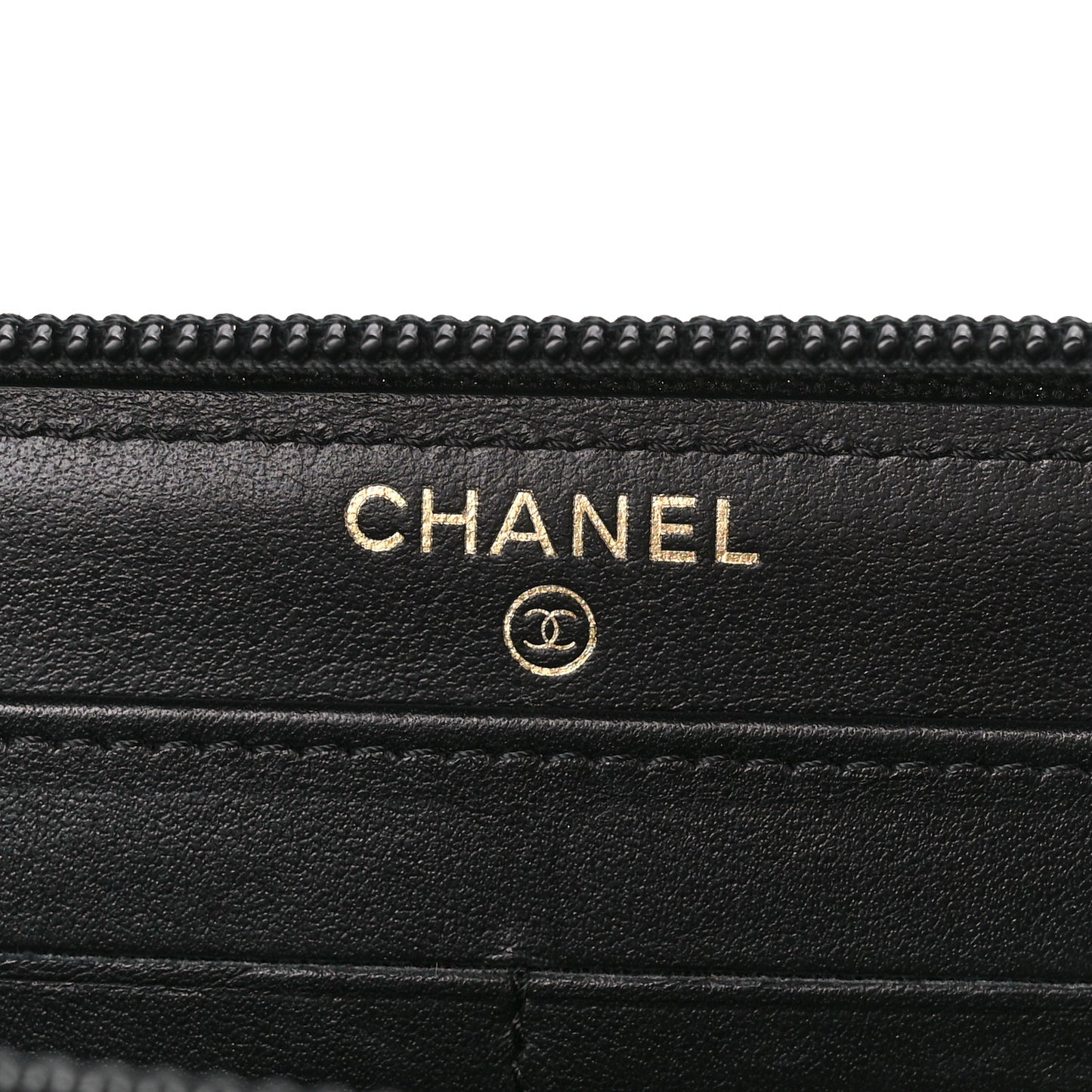 Lambskin Quilted Boy Long Zip Around Wallet Black