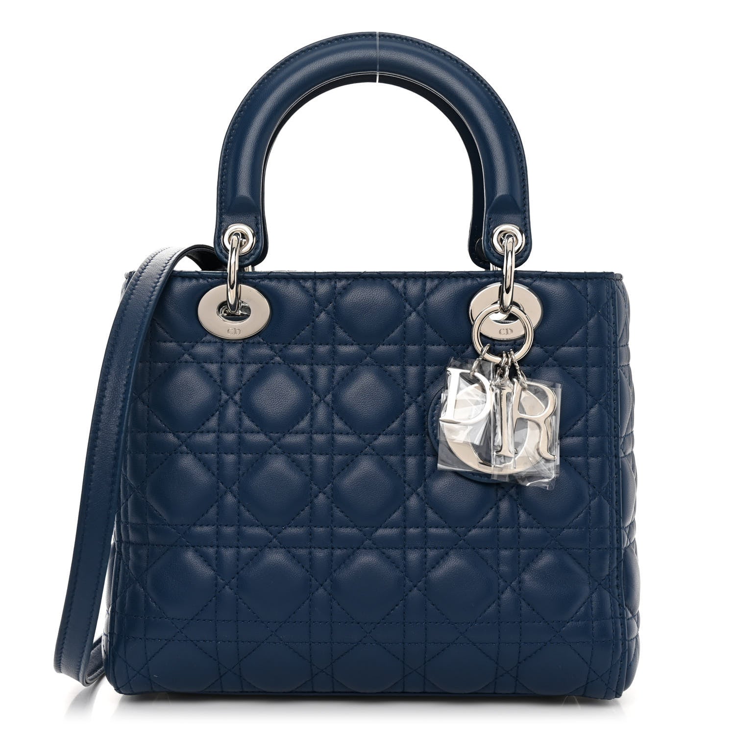 Christian Dior Lambskin Cannage Medium Lady Dior Blue 1 of 9