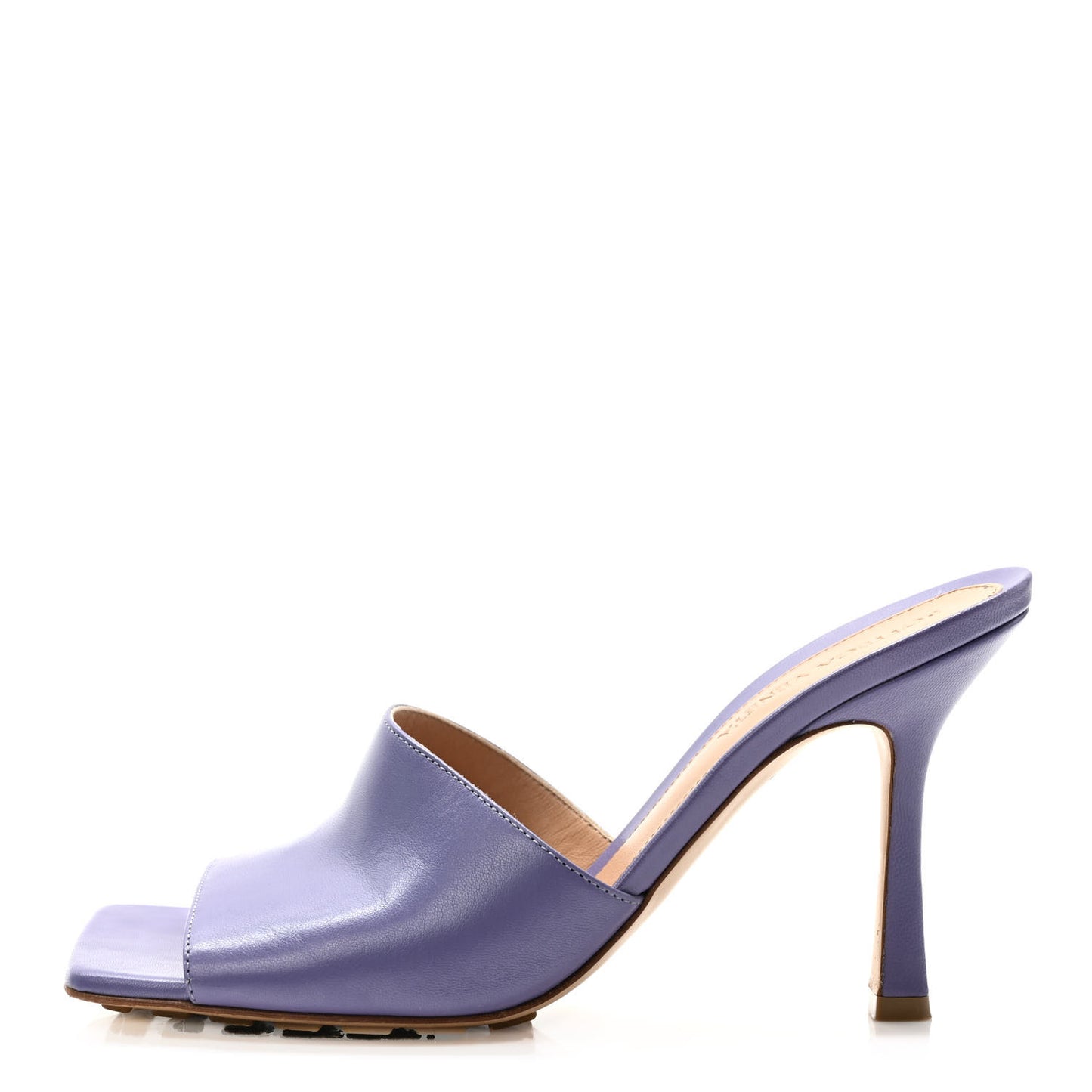 Lambskin Stretch Mule Sandals 37 Lavender