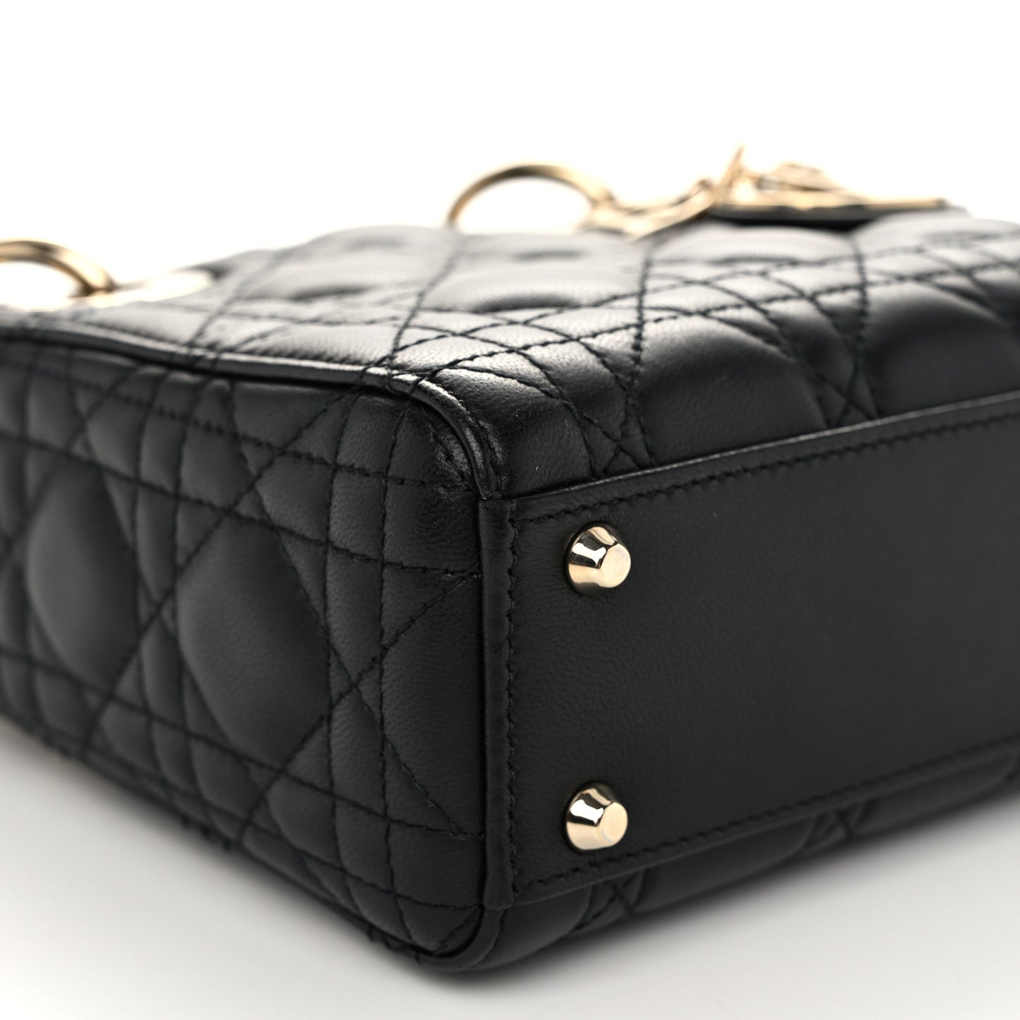 Lambskin Cannage Mini Lady Dior Black