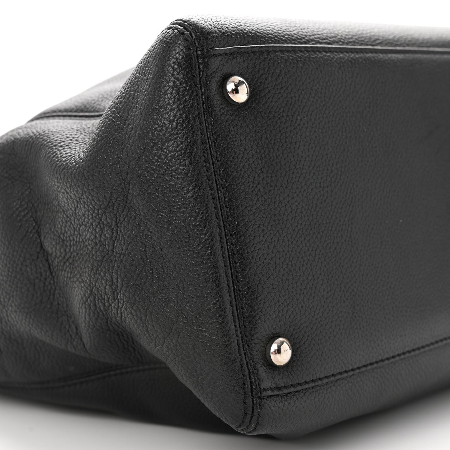 Calfskin Cerf Executive Shopper Tote Black