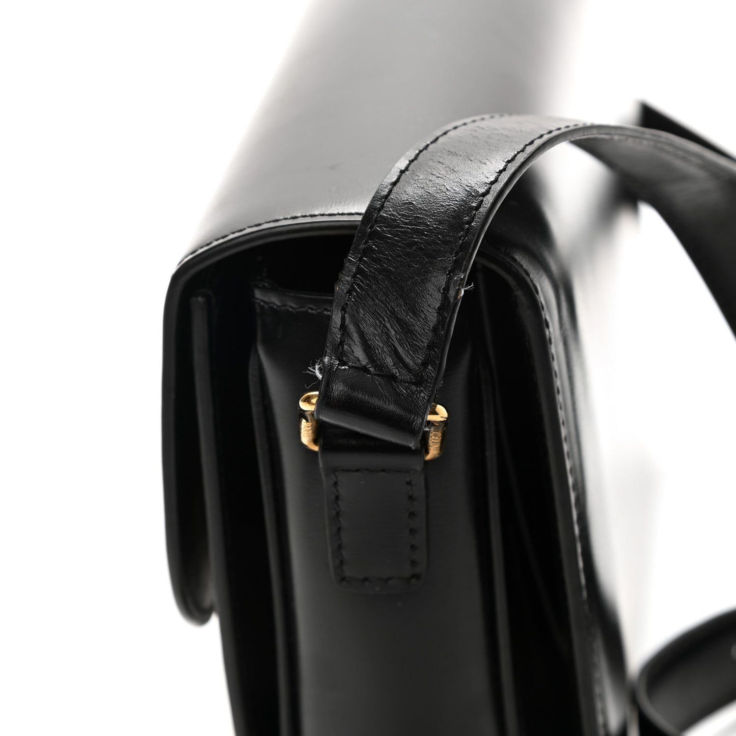 Shiny Calfskin Medium Triomphe Black