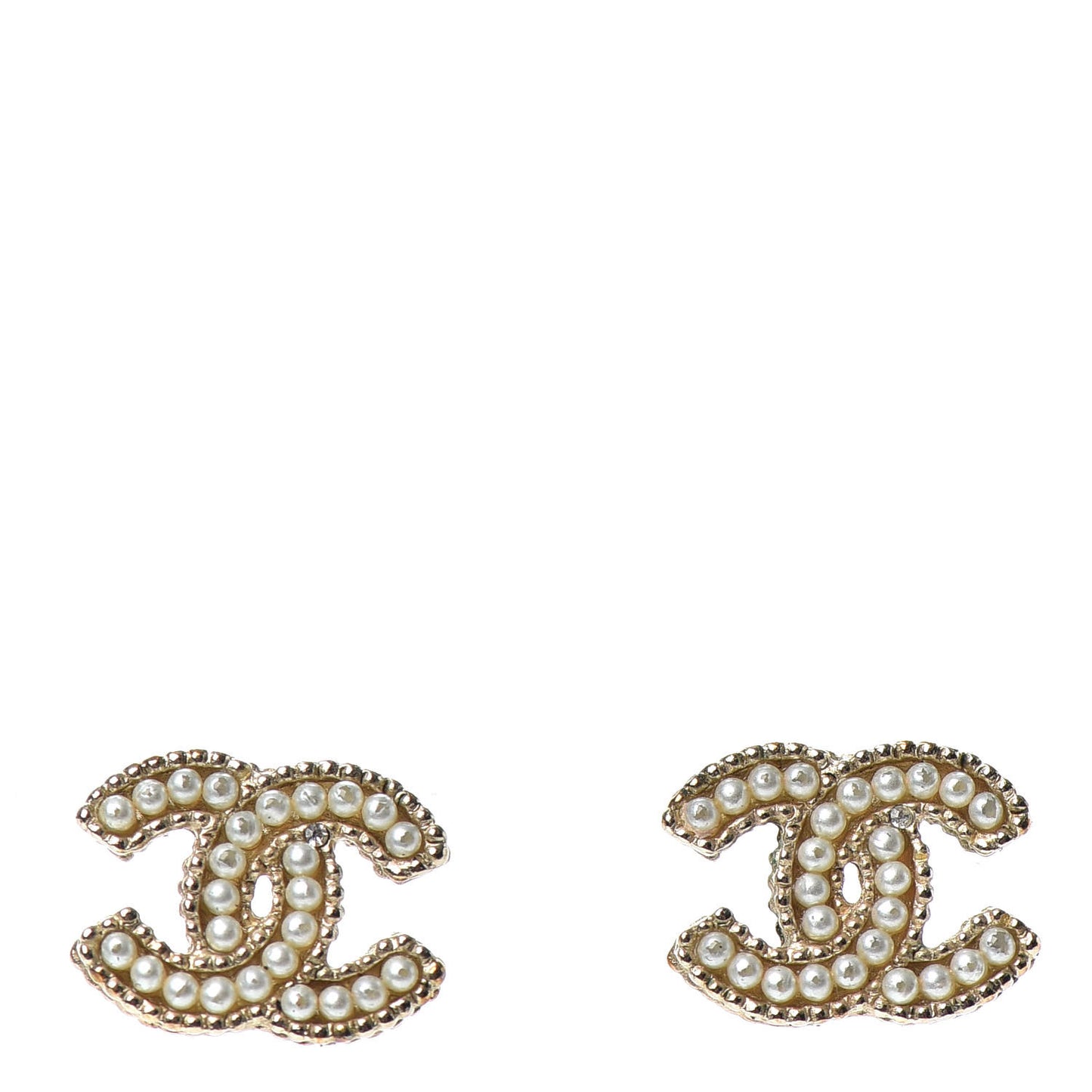 Pearl CC Earrings Gold