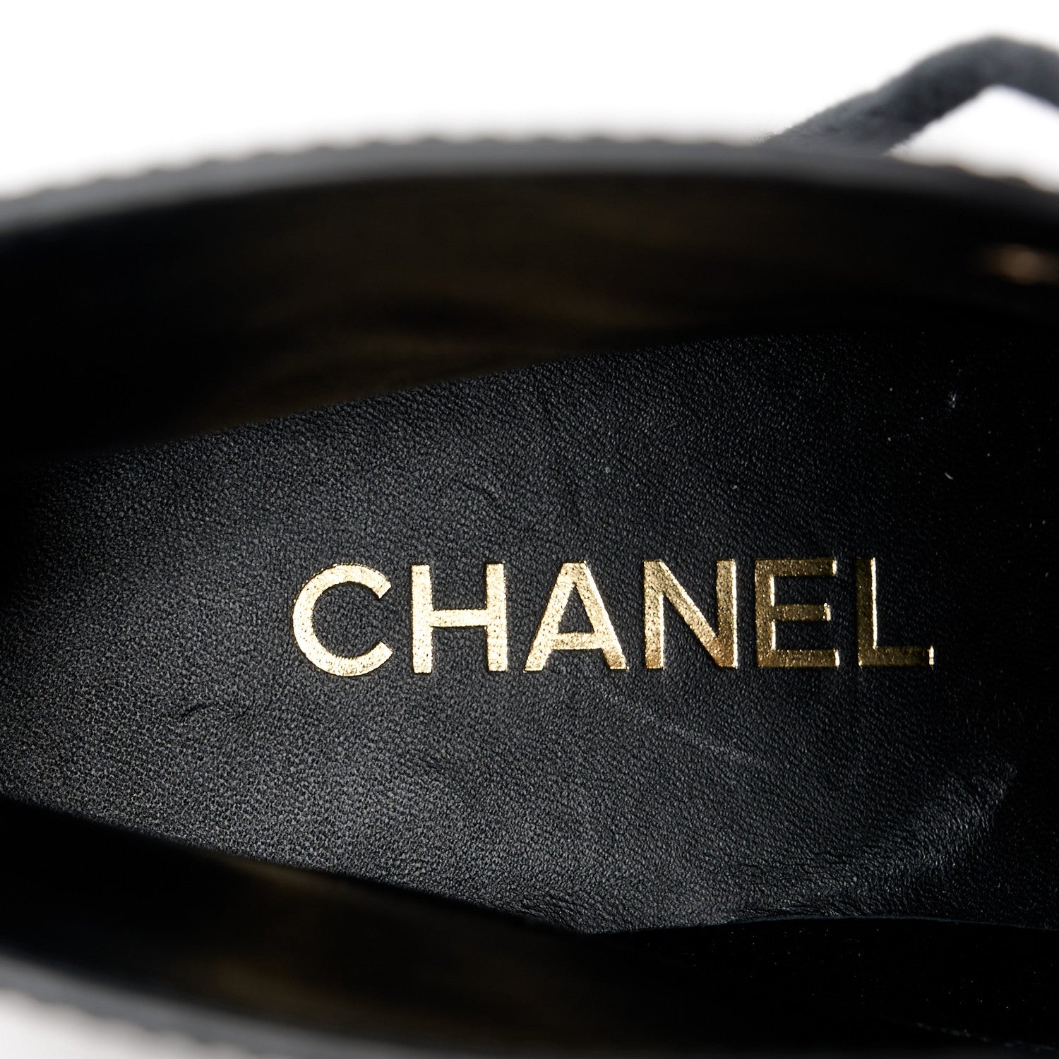 Chanel Calfskin Velvet CC Cap Toe Boots 39.5 Black 8 of 8