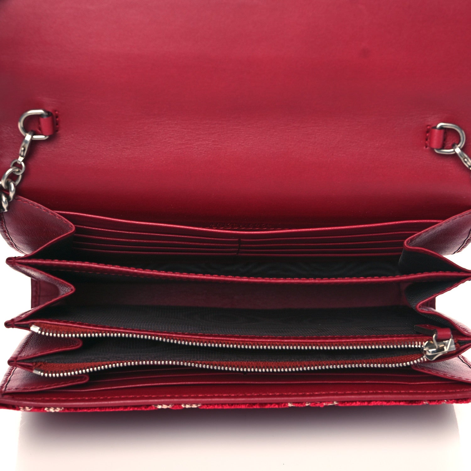 Gucci Velvet GG Monogram Mini Dionysus Chain Wallet Red Cipria 5 of 10