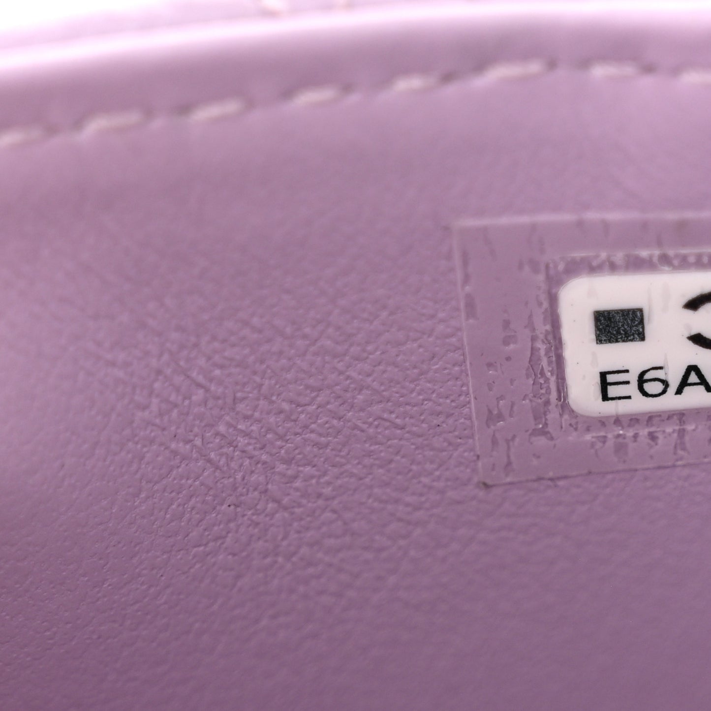 Shiny Aged Calfskin Quilted Mini Nano Kelly Shopper Lilac