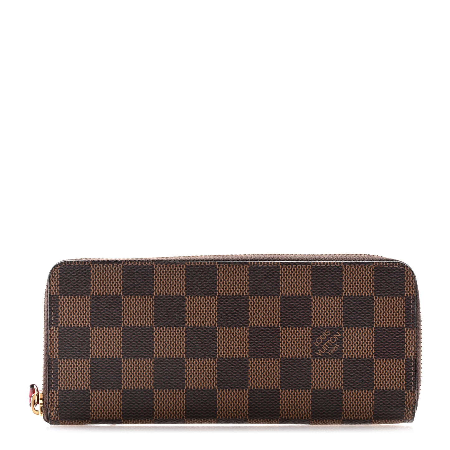 Damier Ebene Clemence Wallet Cherry