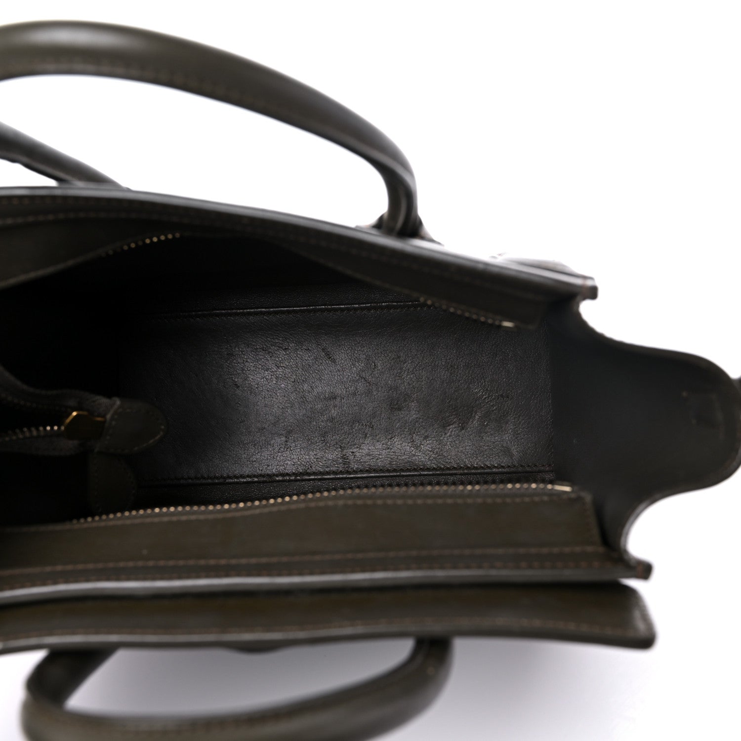 Celine Smooth Calfskin Nano Luggage Khaki 4 of 22