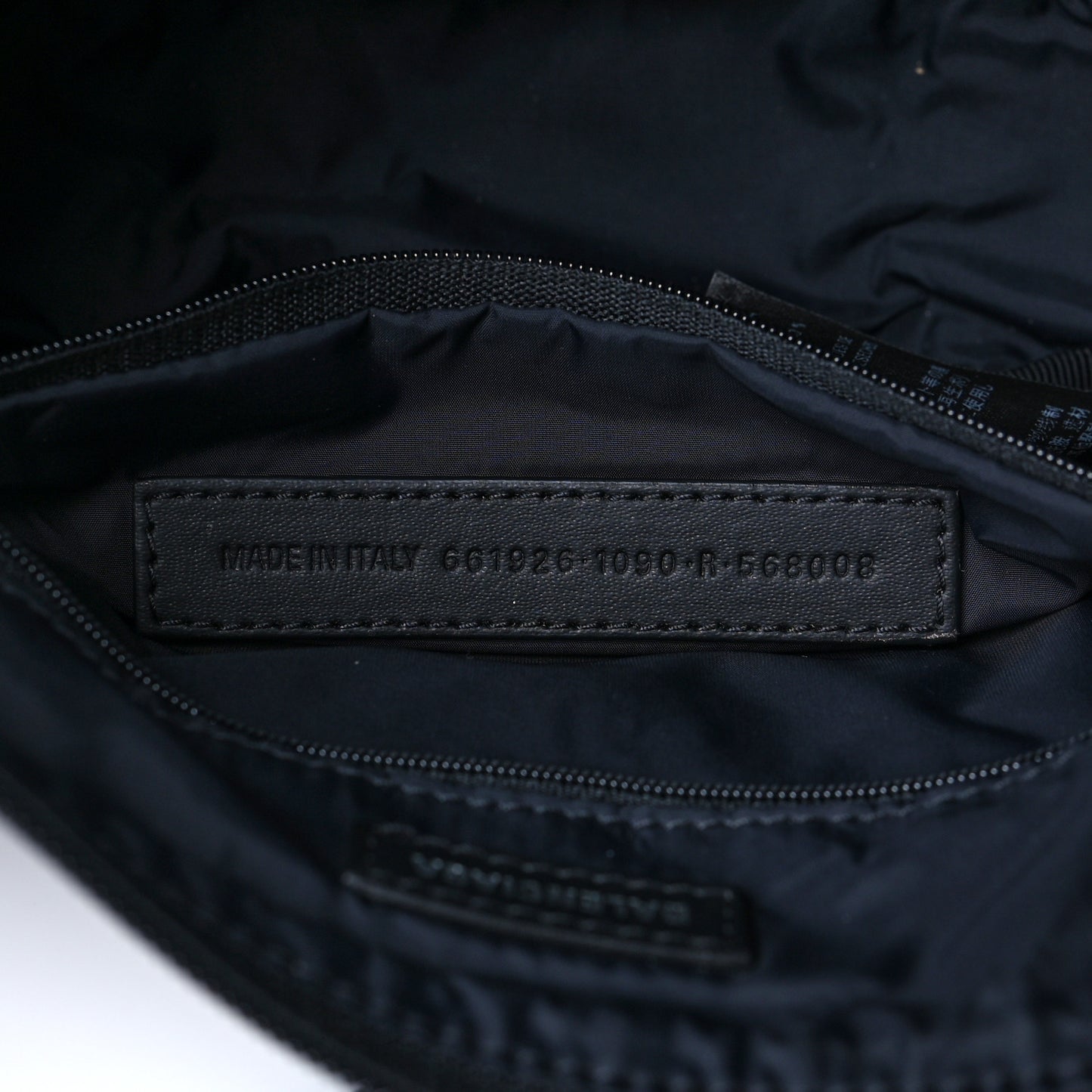 Recycled Sport Nylon Logo Embroidered Wheel Sling Bag Black White