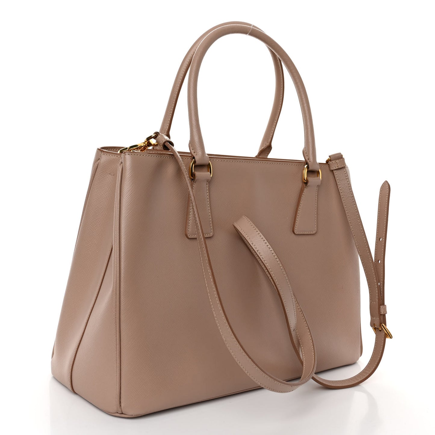 Saffiano Lux Medium Tote Cammeo