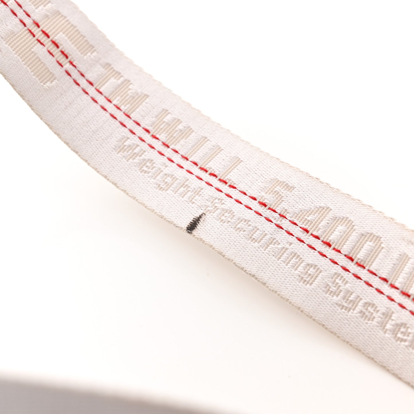 Saffiano Striped Diag Binder Crossbody White