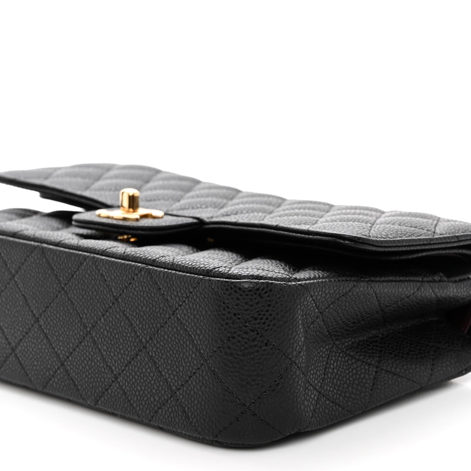 Chanel Caviar Quilted Medium Double Flap Black 10 of 11