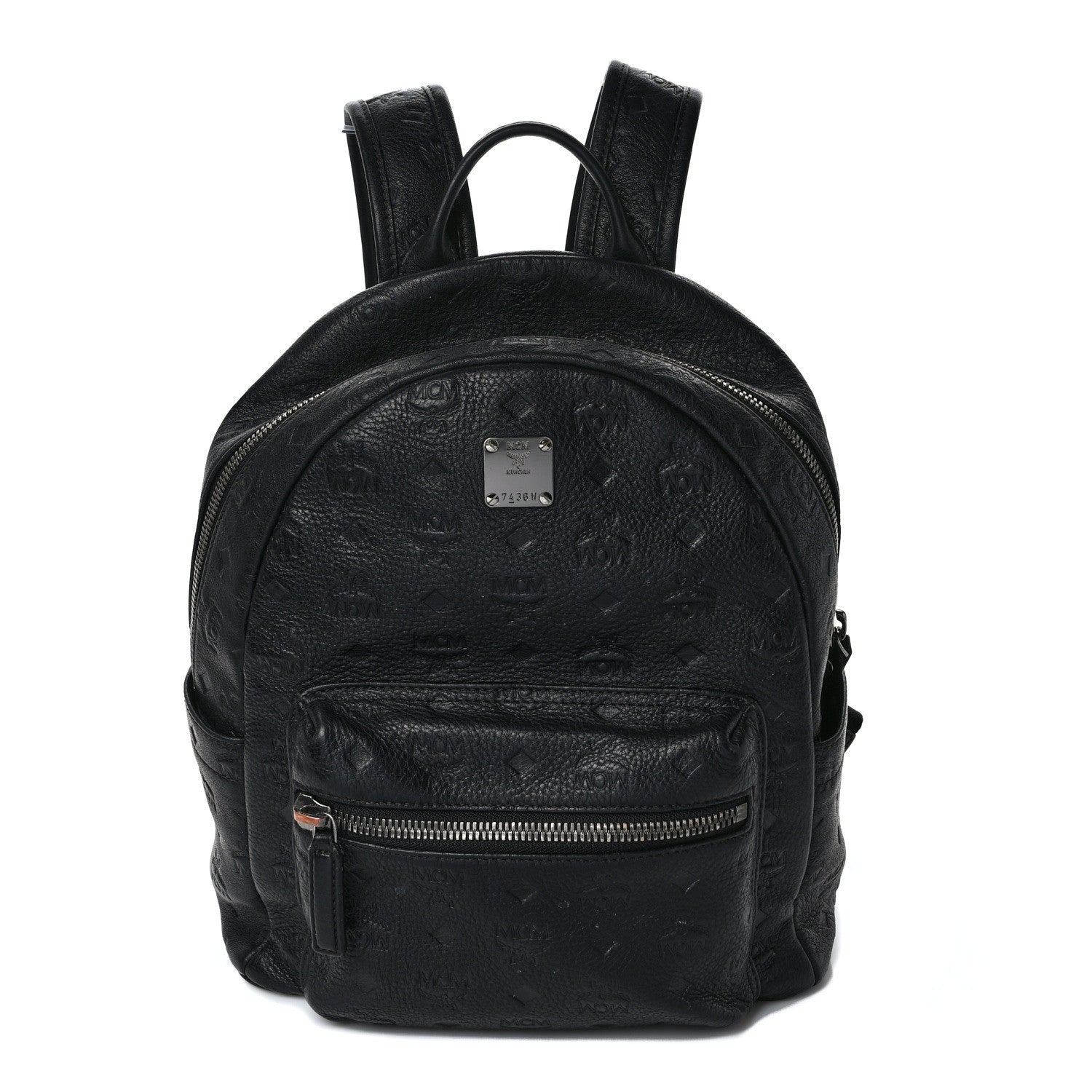 MCM Calfskin Ottomar Small Stark Backpack Black 1 of 11