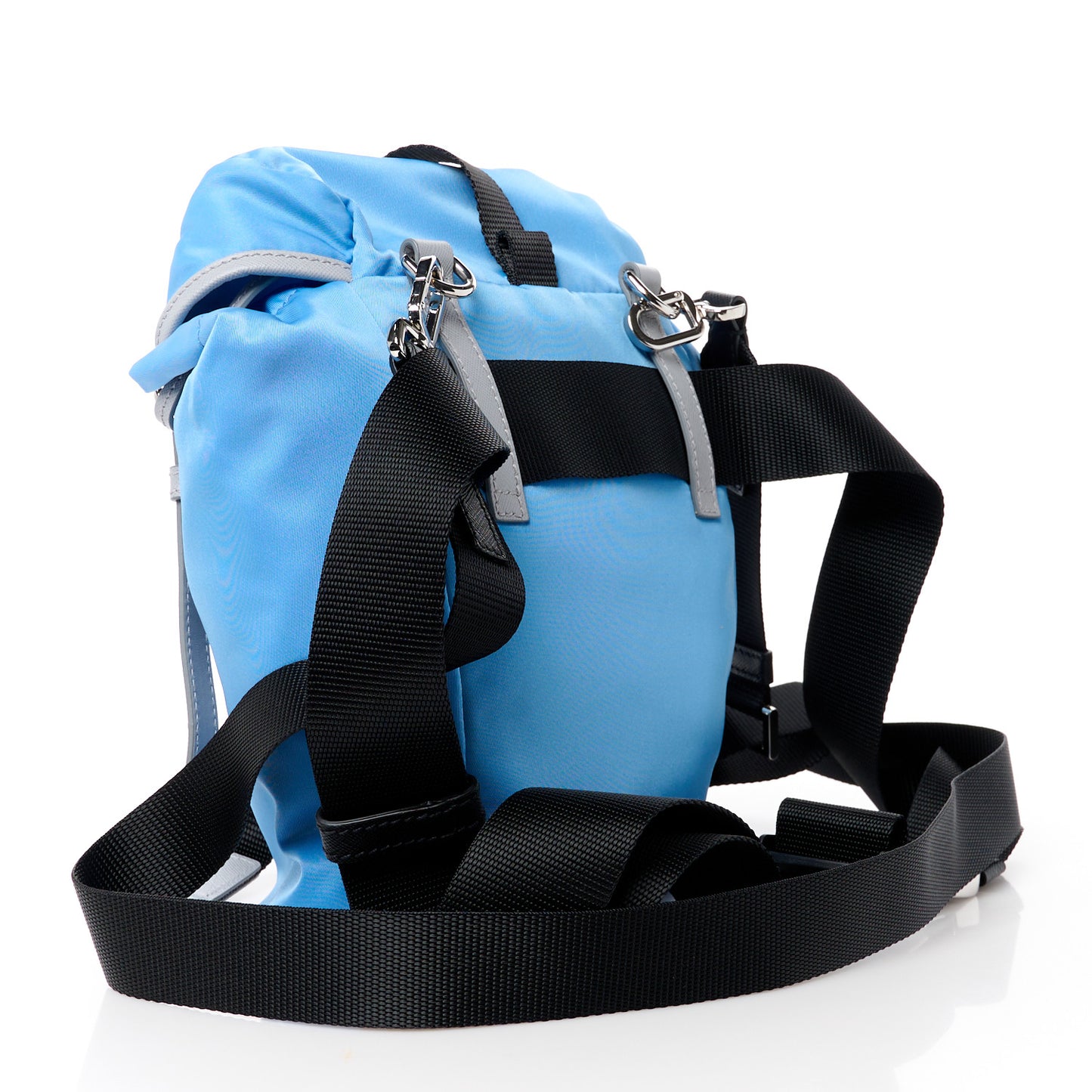 Tessuto Nylon Small Double Buckle Crossbody Pervinca