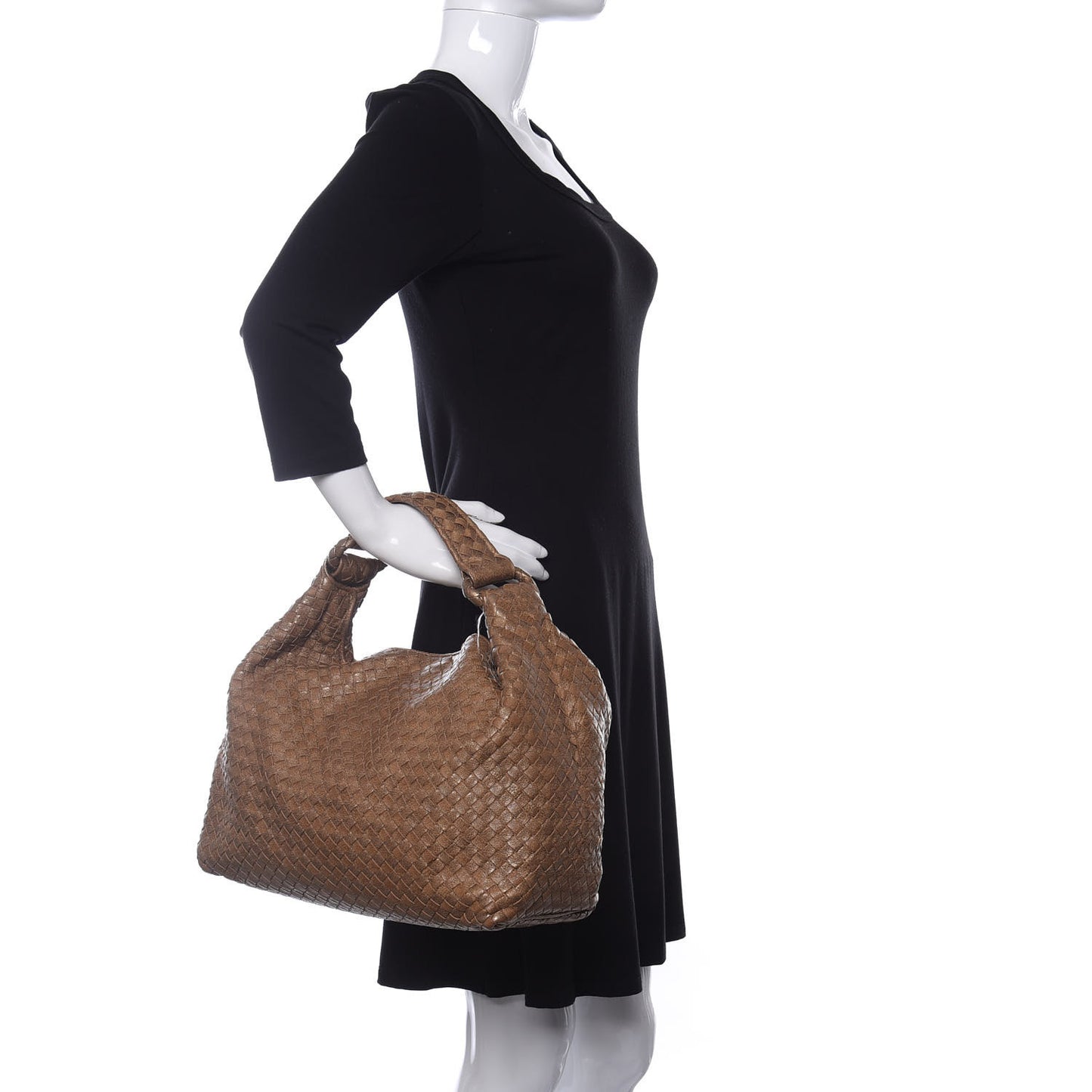 Chevre Intrecciato Sloane Hobo Ottone