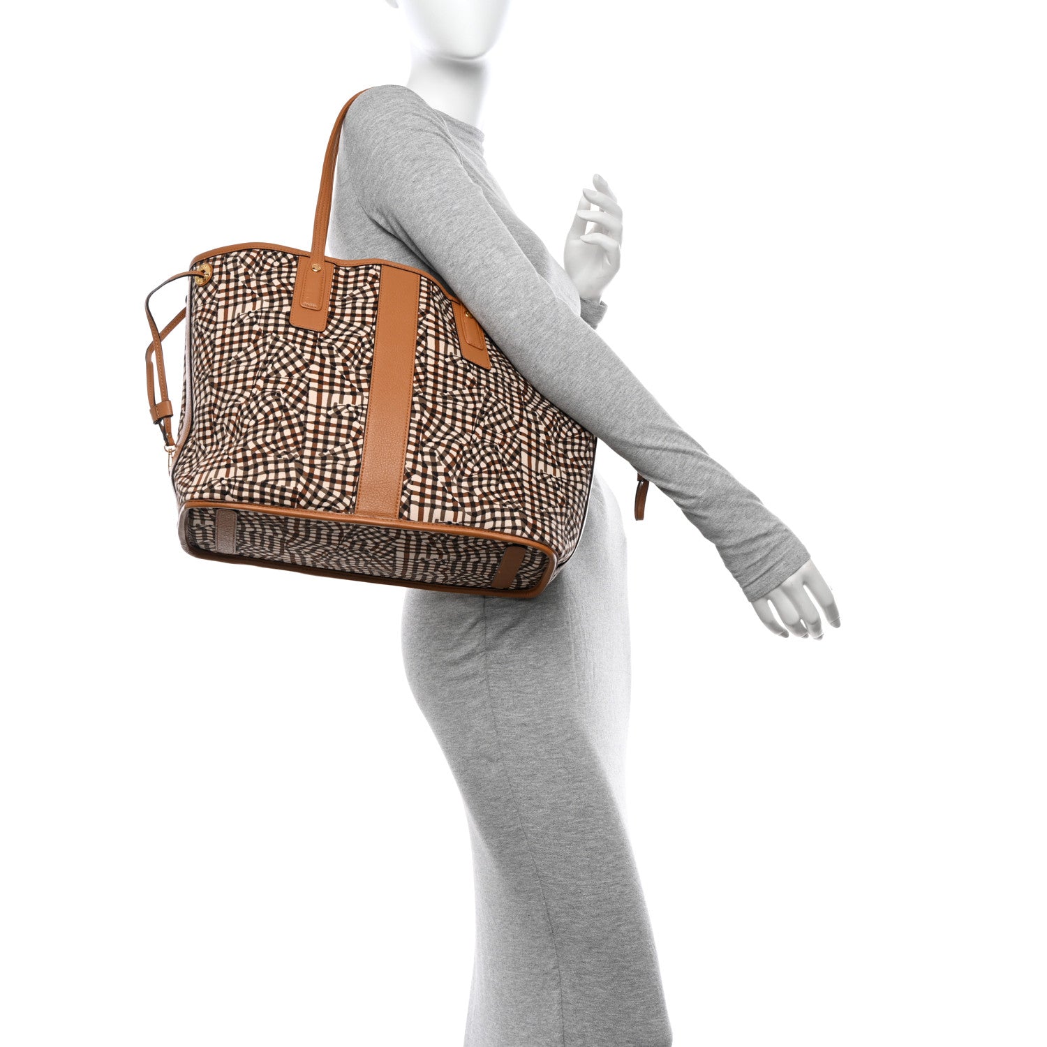 MCM Visetos Medium Liz Reversible Shopper Tote Cognac 2 of 21