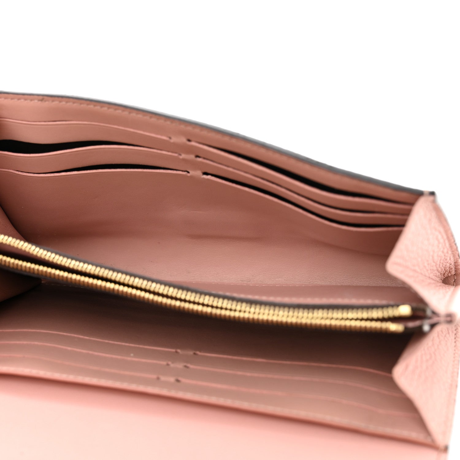 Louis Vuitton Damier Ebene Croisette Chain Wallet Rose Ballerine 5 of 10