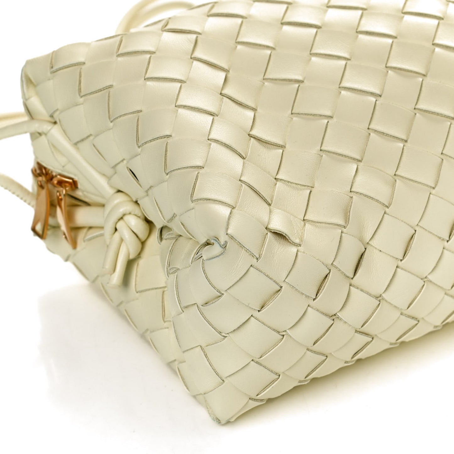 Nappa Intrecciato Small Loop Camera Bag Lemon Washed