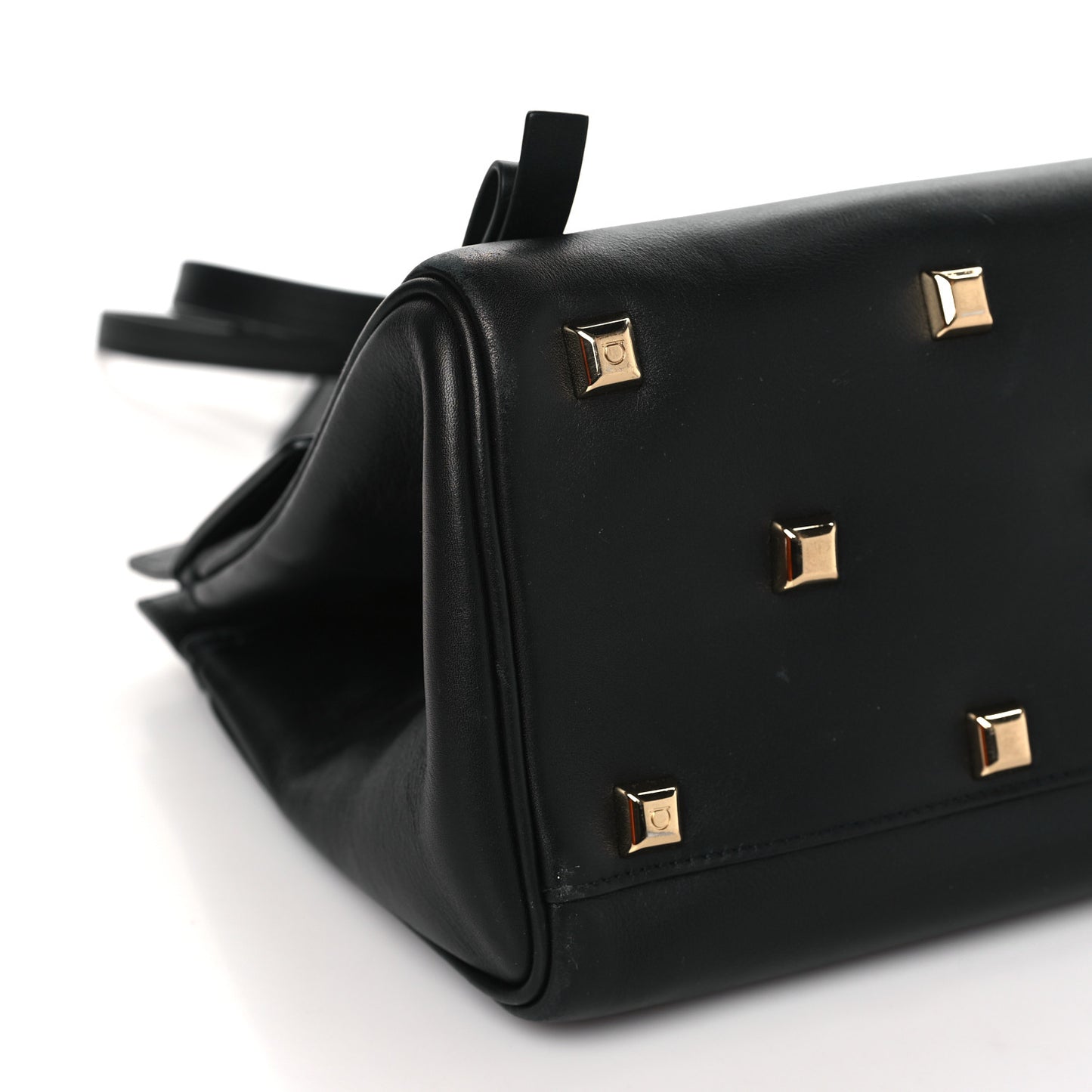 Calfskin Medium Studio Bag Black