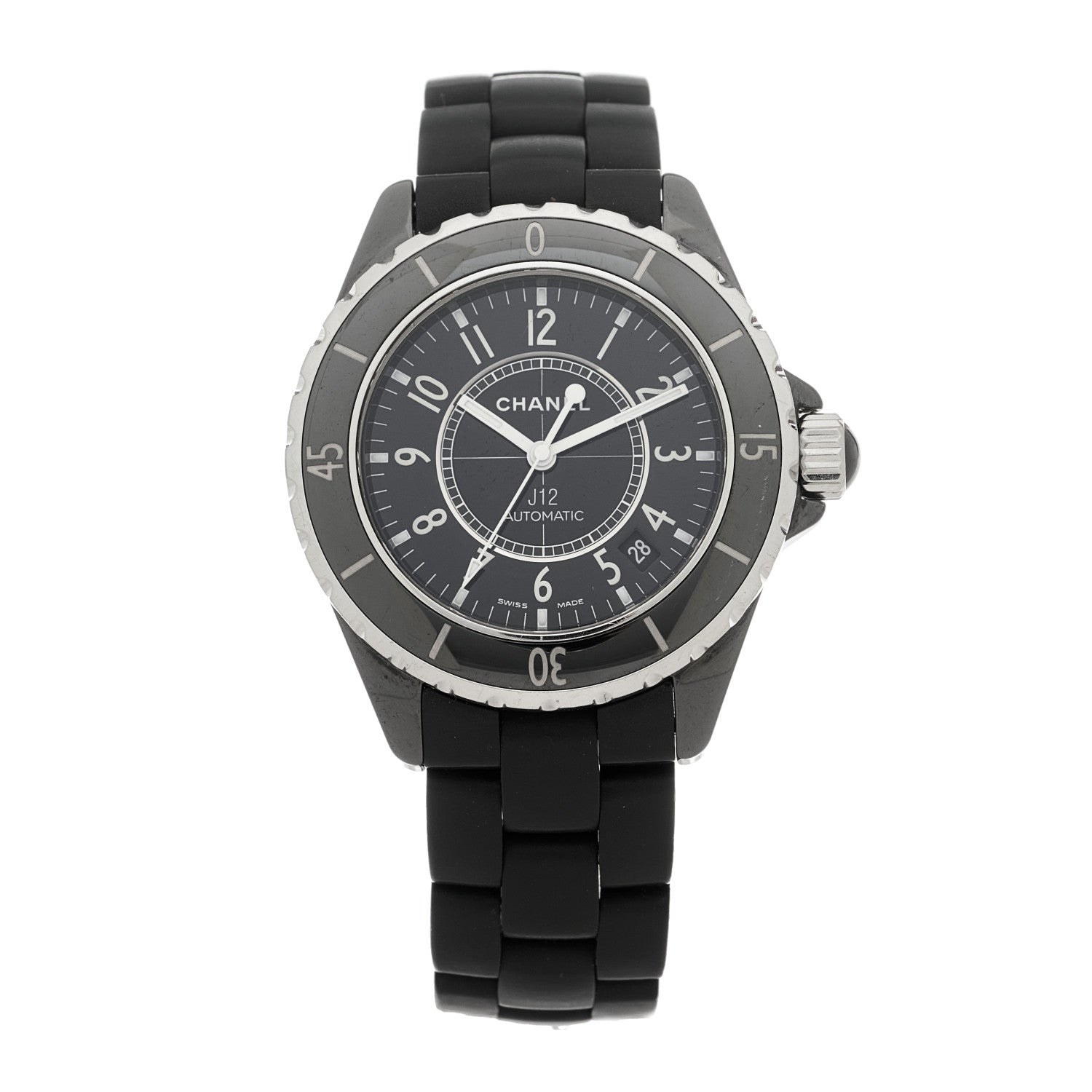Chanel Stainless Steel Ceramic 38mm J12 Automatic Watch Black 1 of 5