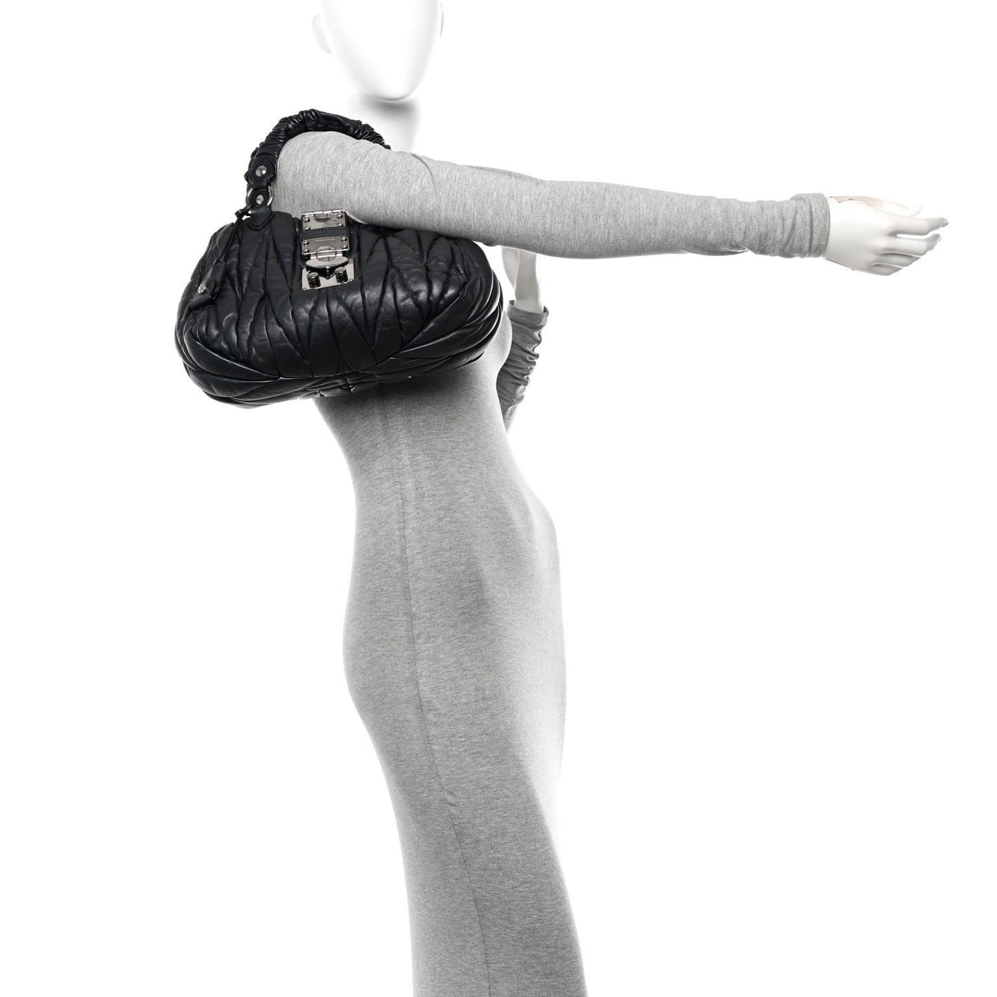 Nappa Matelasse Shopping Tote Black