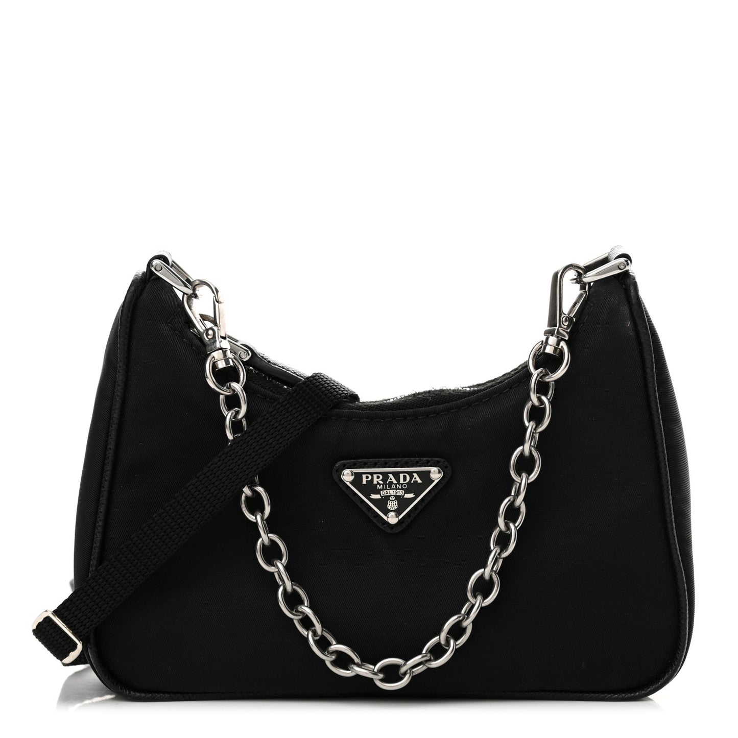 Tessuto Nylon Mini Re-Edition 2000 Shoulder Bag Black