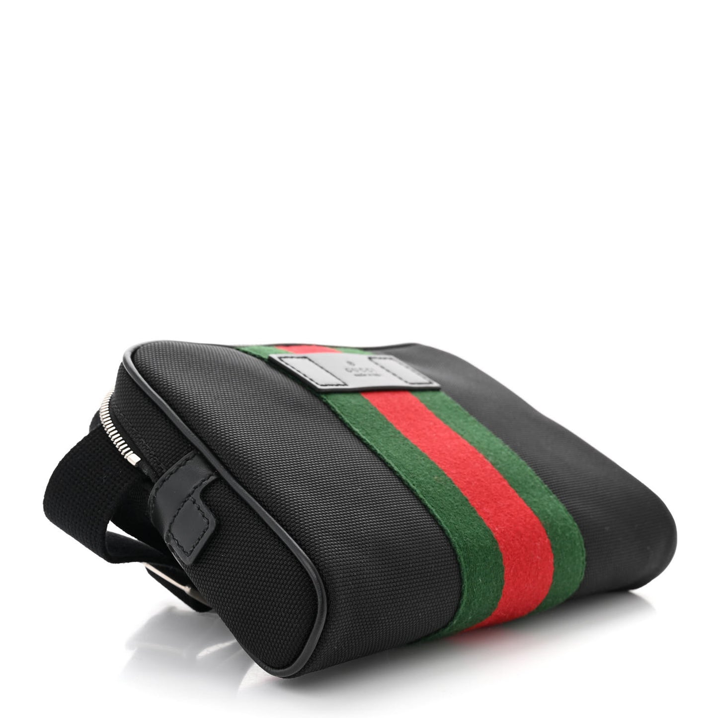 Canvas Web Slim Belt Bag Black