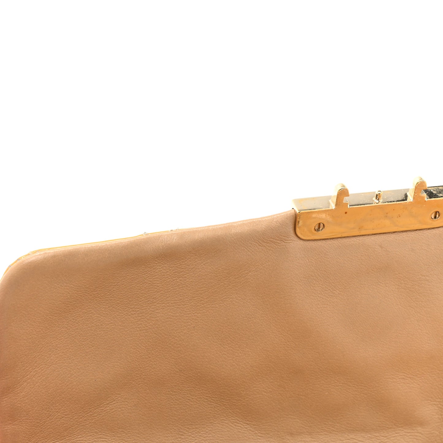 Patent Cannage Miss Dior Promenade Pouch Yellow