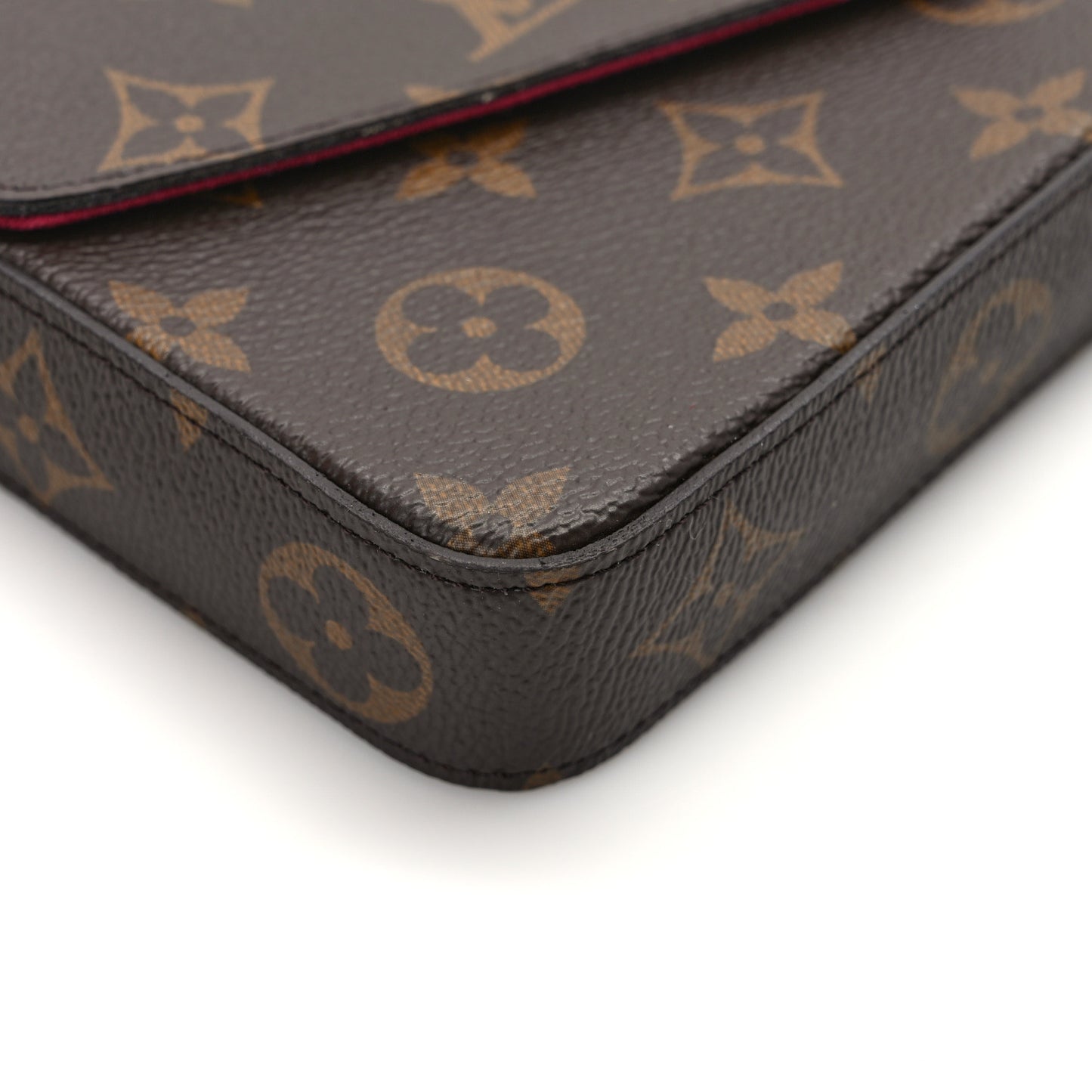 Monogram Pochette Felicie Chain Wallet Fuchsia