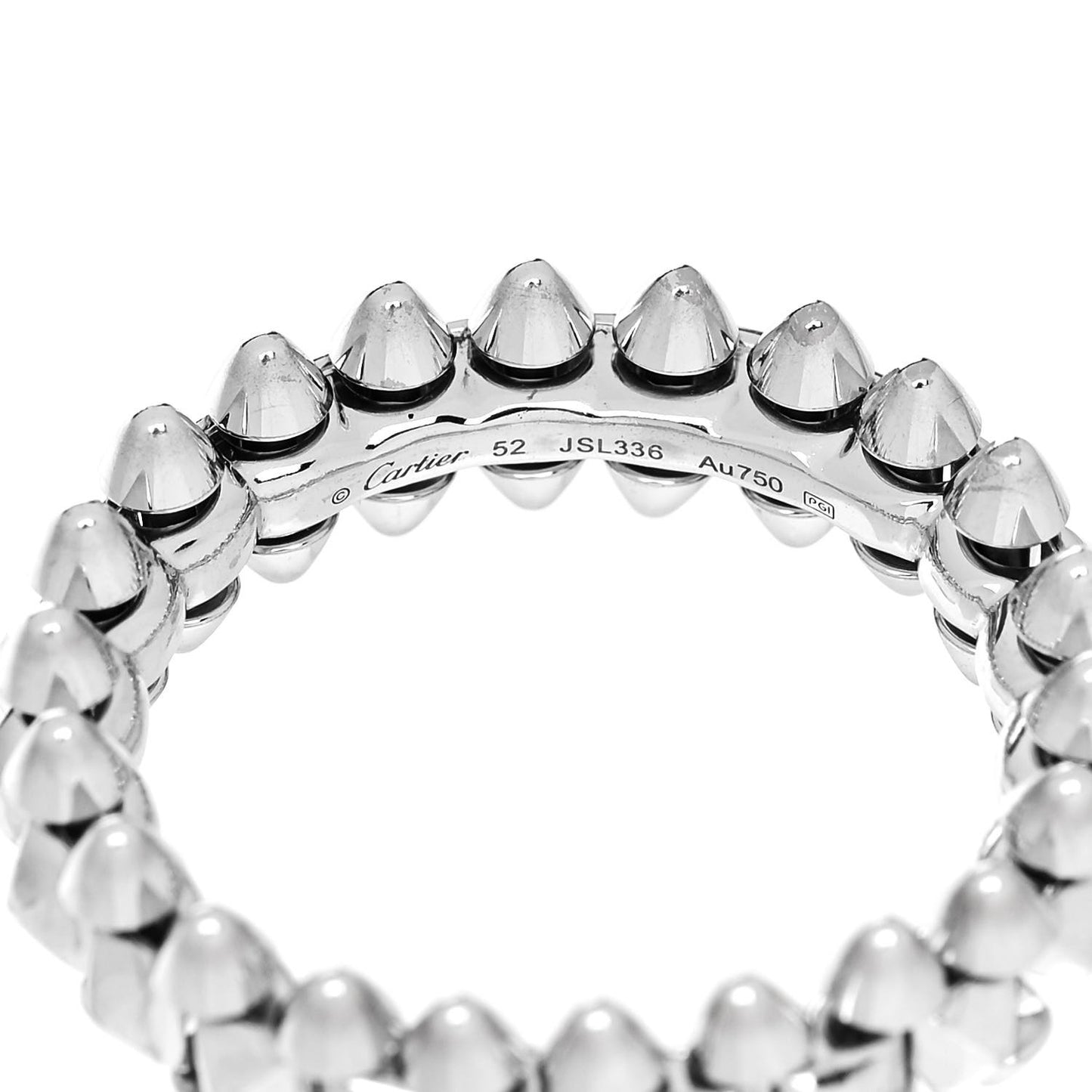 18K White Gold SM Clash De Cartier Ring 52 6