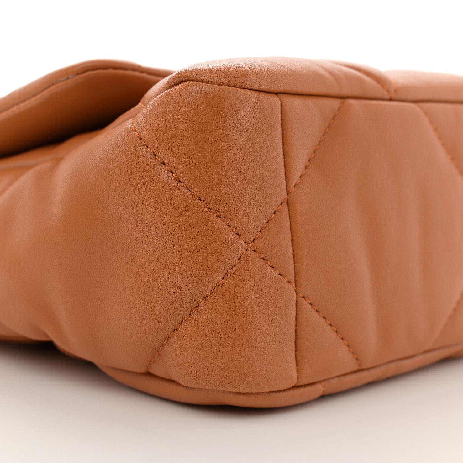 Chanel Lambskin Quilted Medium Chanel 19 Flap Light Brown 9 of 10