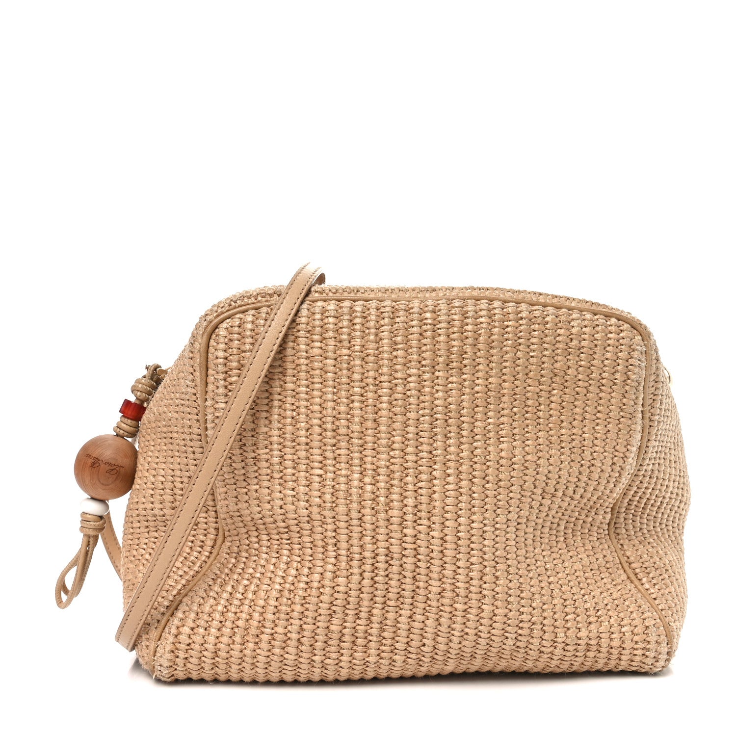 Loro Piana Cotton Raffia Puffy Pouch Clutch Bag 1768751 – FASHIONPHILE