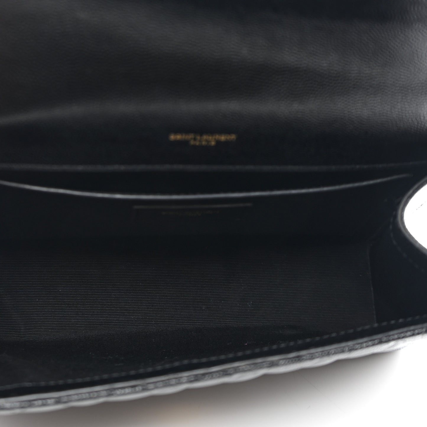Grain De Poudre Textured Mixed Matelasse Triquilt Medium Monogram Satchel Black