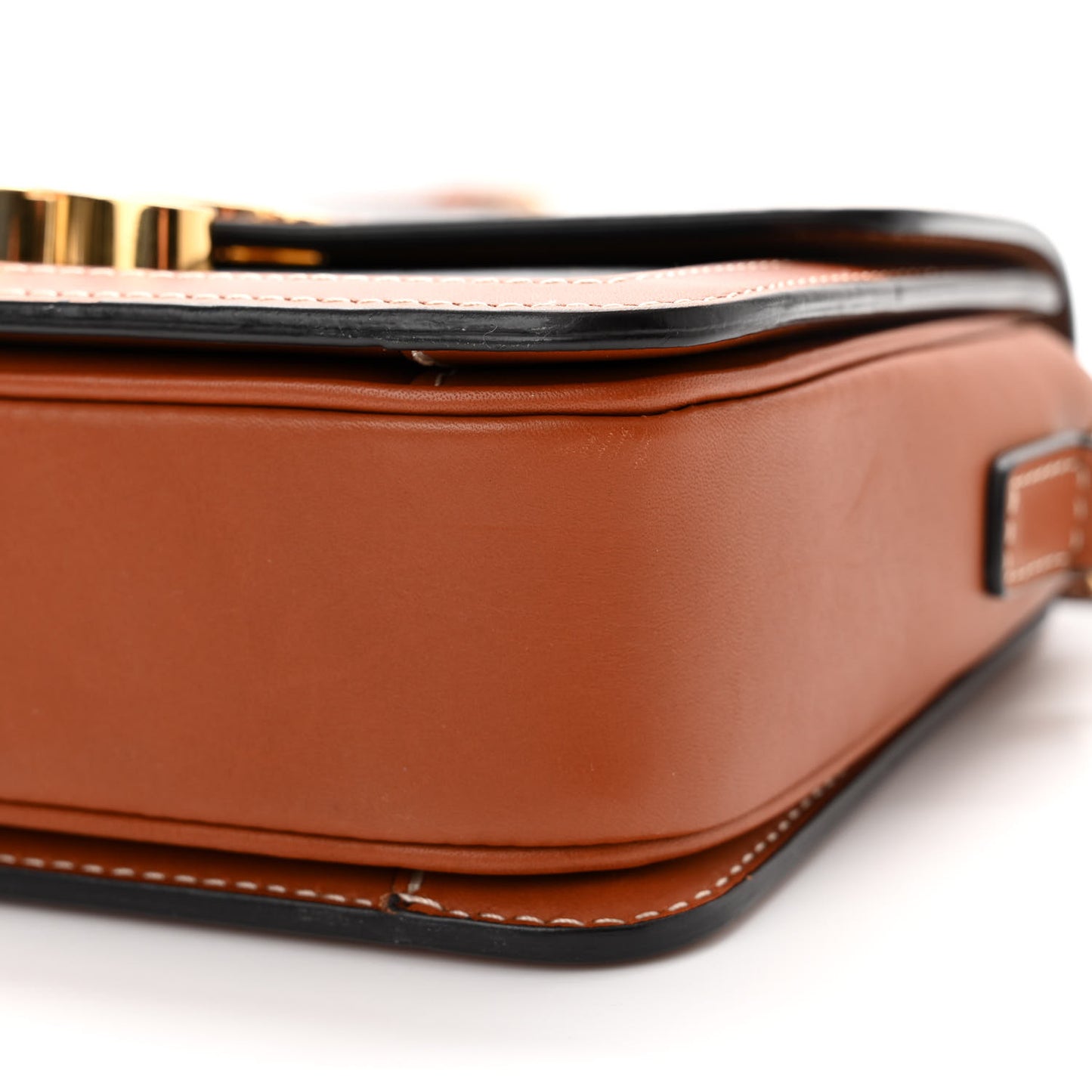 Calfskin Triomphe Canvas Teen Triomphe Bag Tan