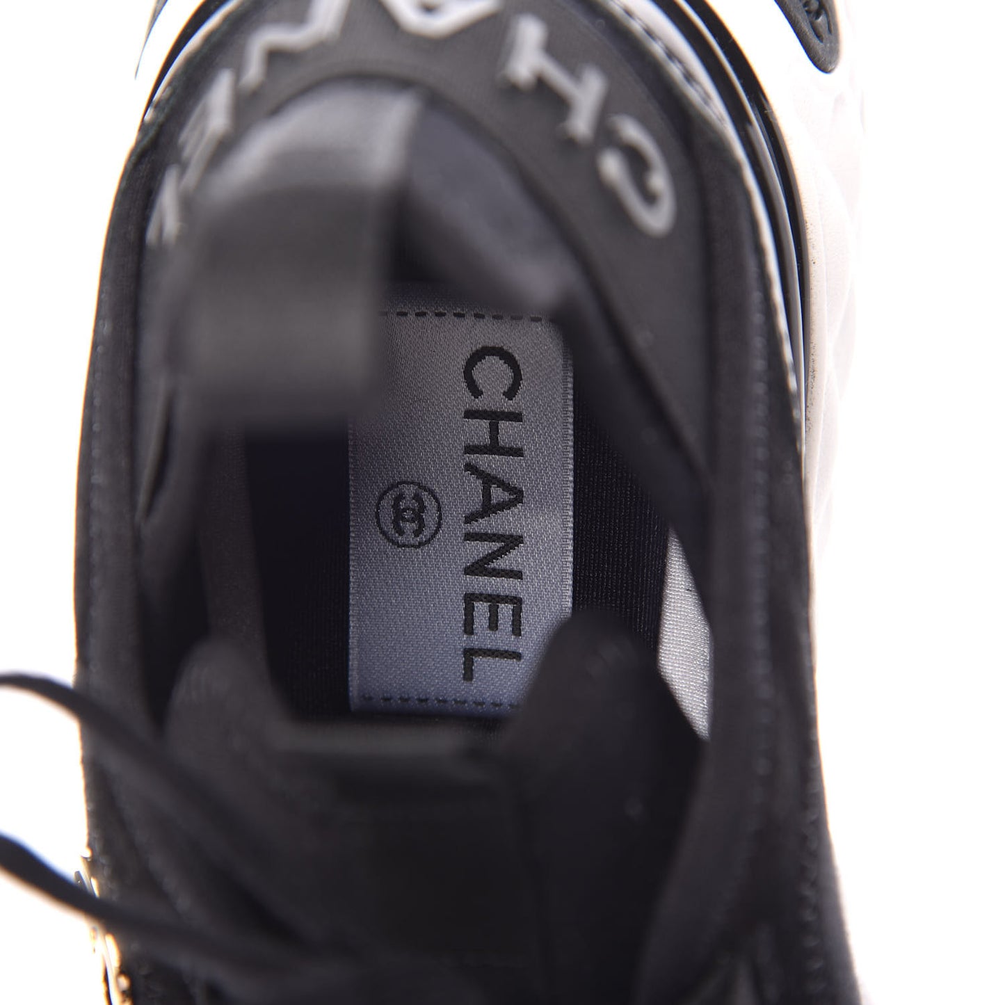 Velvet Calfskin Mixed Fibers CC Sneakers 37 Black