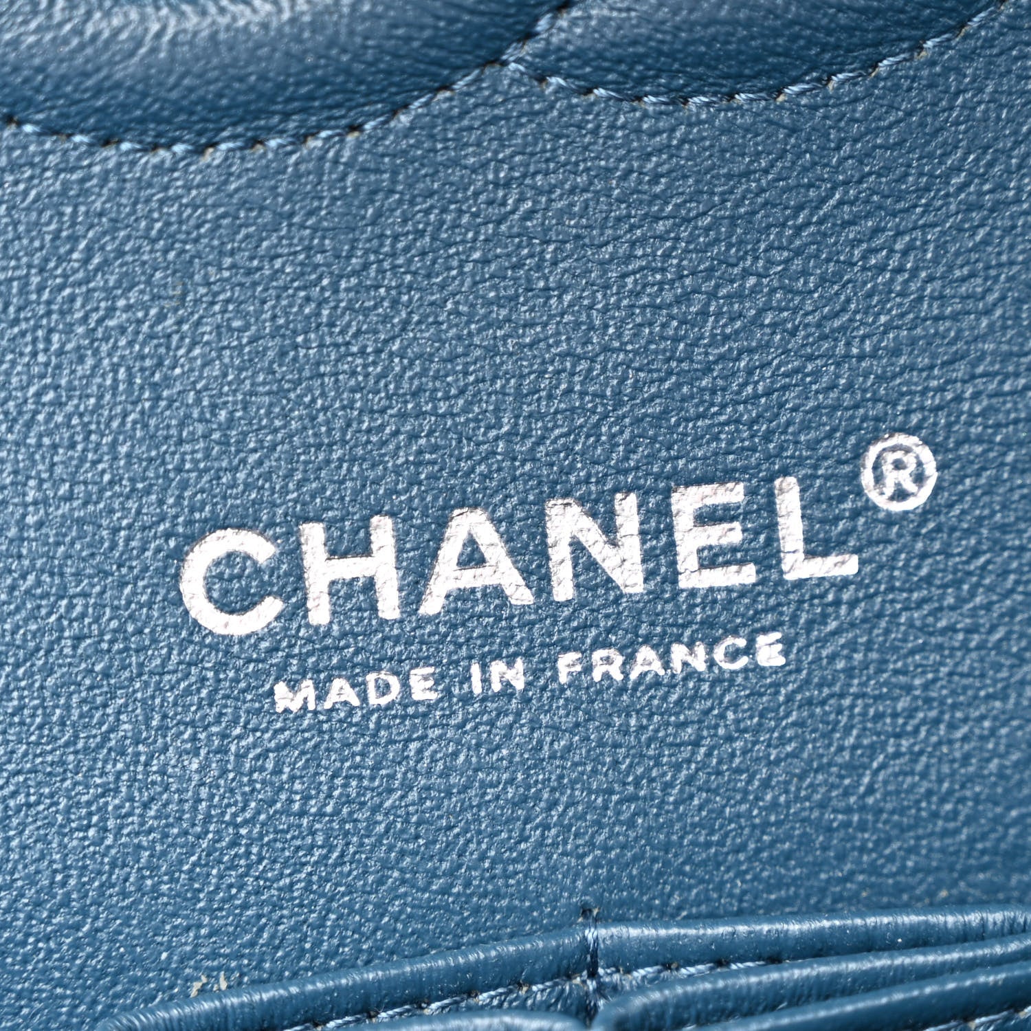 Chanel Pearly Caviar Quilted Medium Double Flap Blue 6 of 12