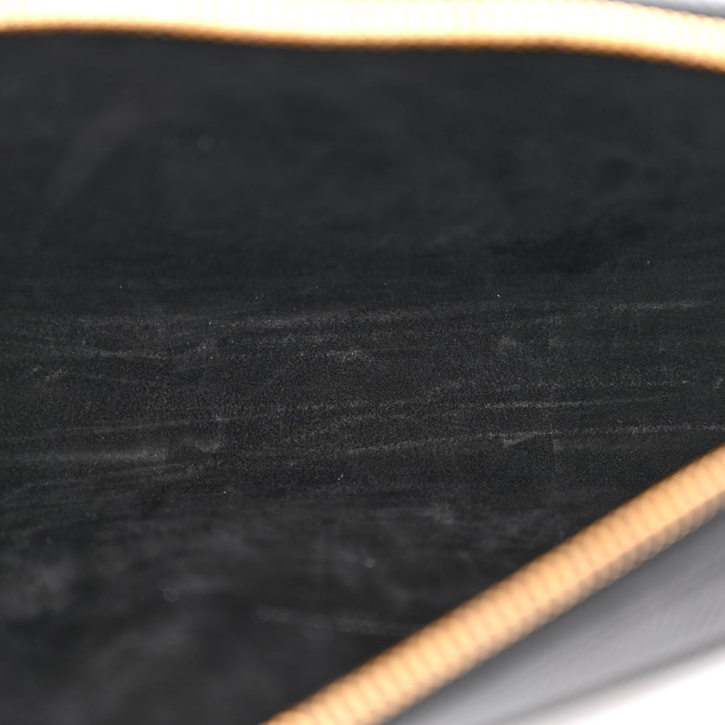 Grained Calfskin Caro Double Pouch Black