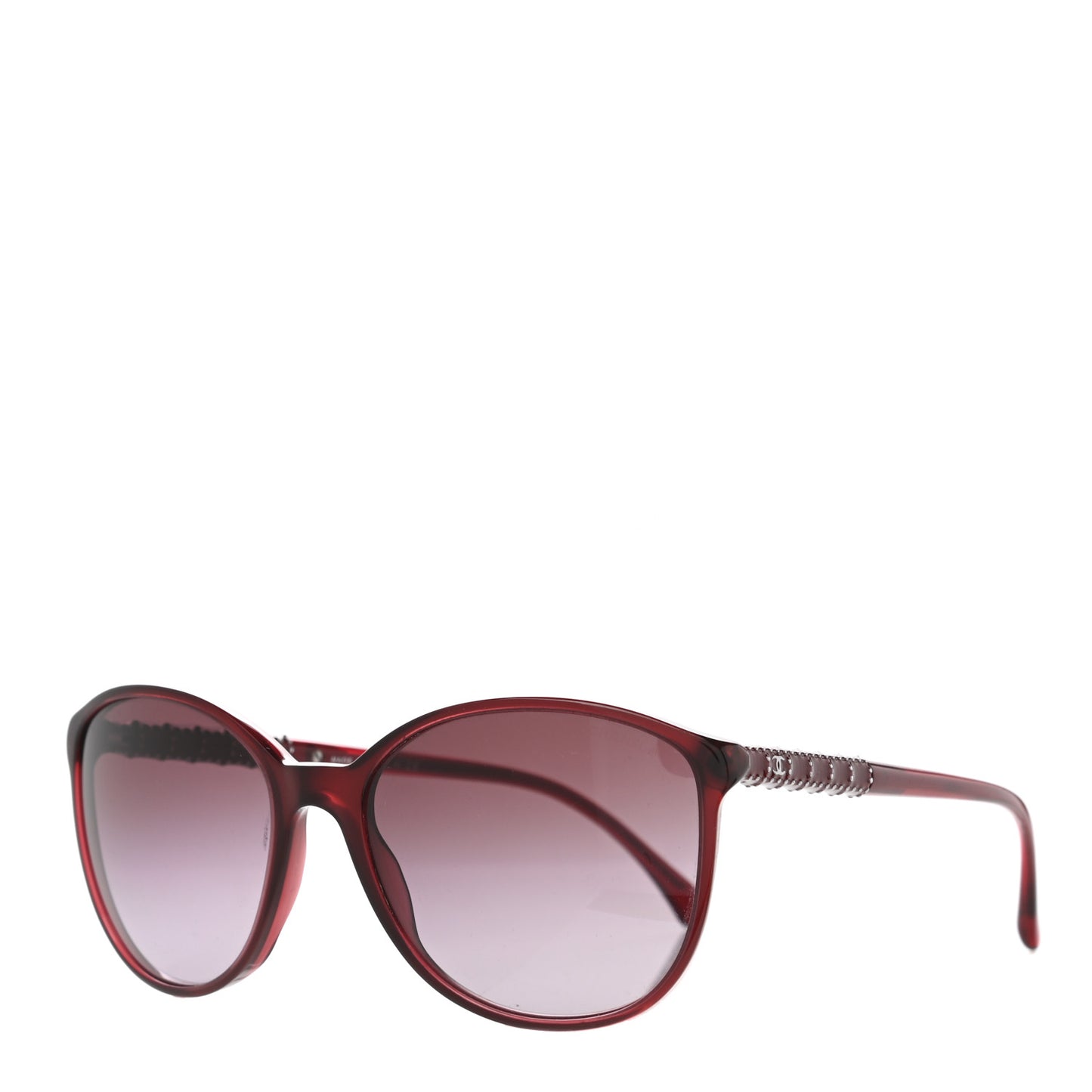 Acetate Studded Cat Eye Sunglasses 5207 Red