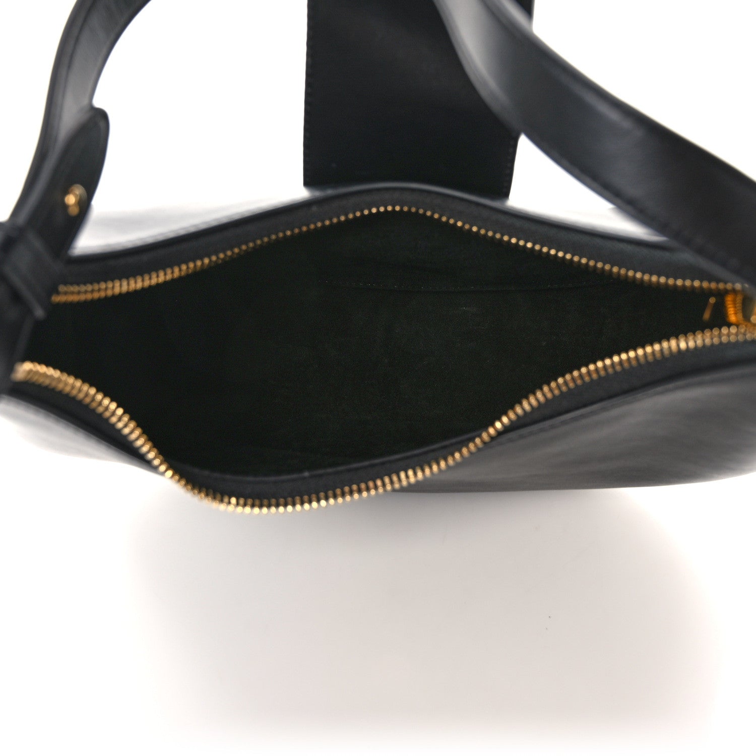 Celine Smooth Calfskin Medium Strap Ava Triomphe Shoulder Bag Black 5 of 9