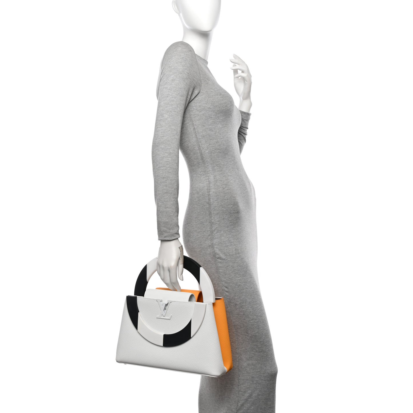 Taurillon Bolsa Capucines MM Orange White